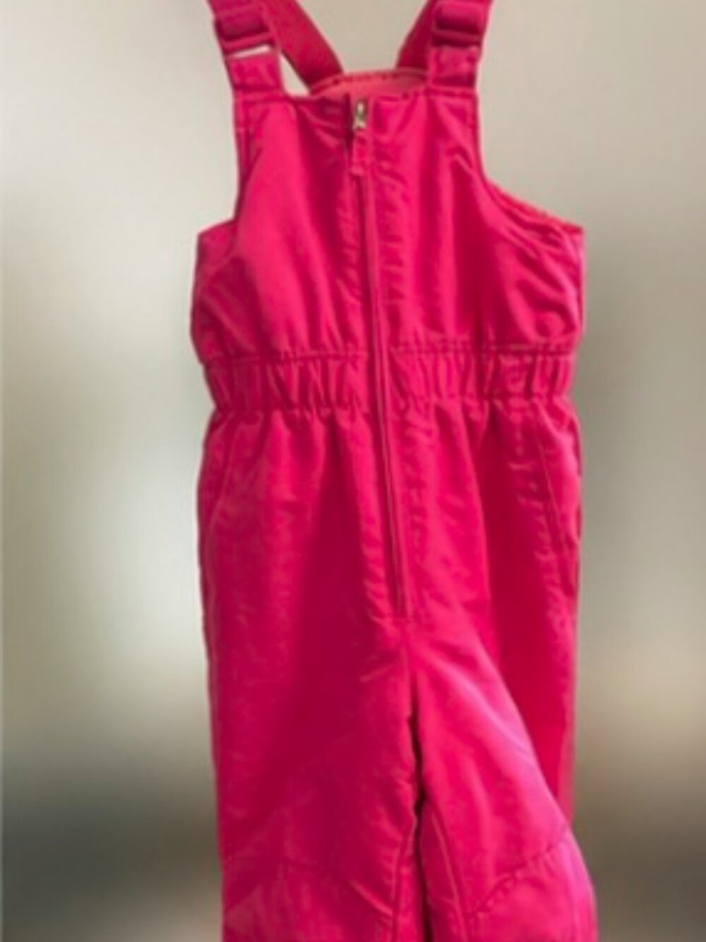 Girls Pink Snow Bib Snowsuit XS 4/5